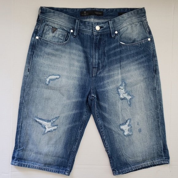 NWT Guess Mens Slim Denim Short SZ 32 - Picture 1 of 5